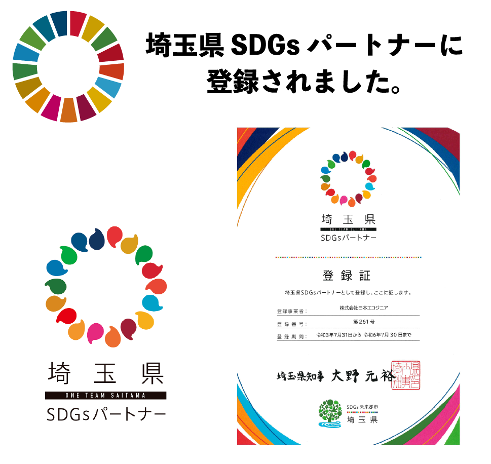 埼玉県SDGsパートナーに登録されました。