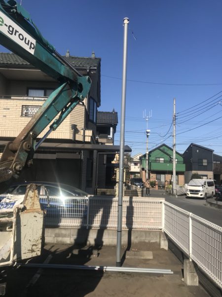 所沢市上新井　鉄柱撤去工事を行いました。