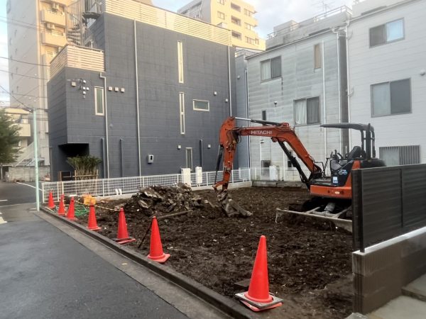 文京区千駄木　地中埋設物撤去工事を行いました。